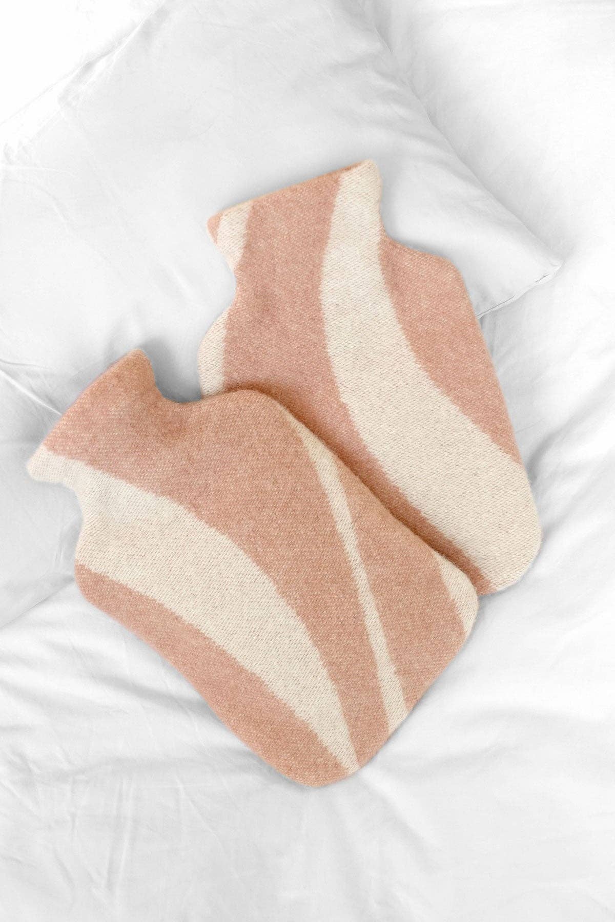 Wärmflasche & Bezug - Rosé - 100% Schurwolle