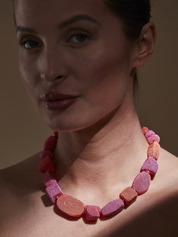 Halskette Alana coral mix
