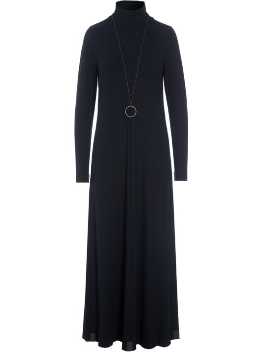 Rollkragenkleid mit Kette 98058, in zwei Farben