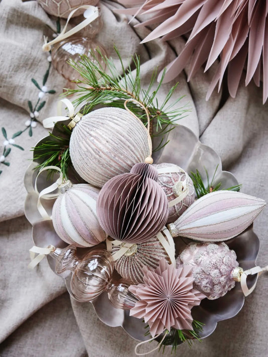 Weihnachtskugel Nomillia rosé