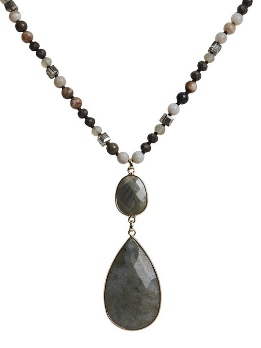 Halskette Camilla grau