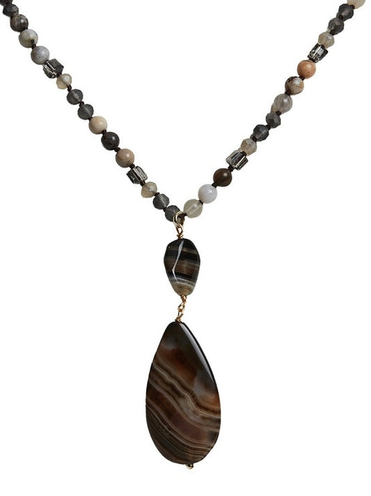 Halskette Grace grau