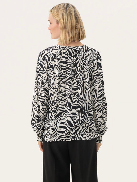 Blusenshirt Tennie PW black animal