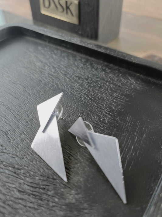 Ohrstecker Theia 2in1 Statement Triangle, in 2 Farben