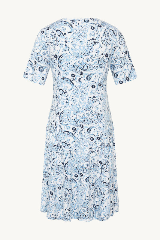 Kleid Dilvin blau/weiß gemustert