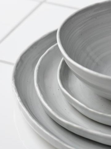 Frühstücksteller Grey Waves