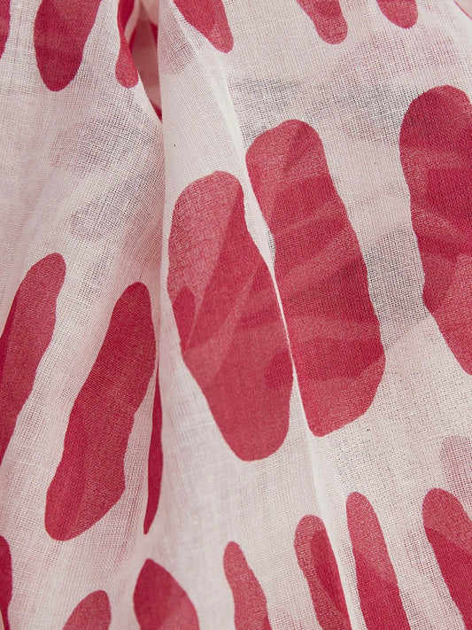 Modeschal Felicia rot/weiß