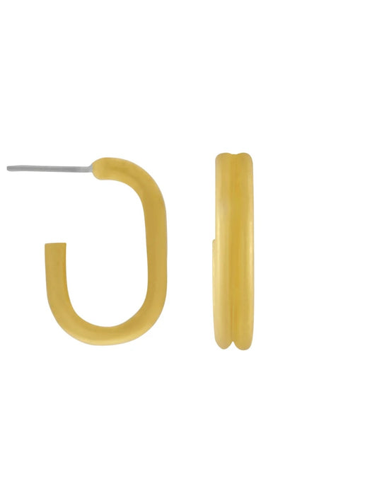 Ohrstecker Tula oval Ring Hoop, in 2 Farben