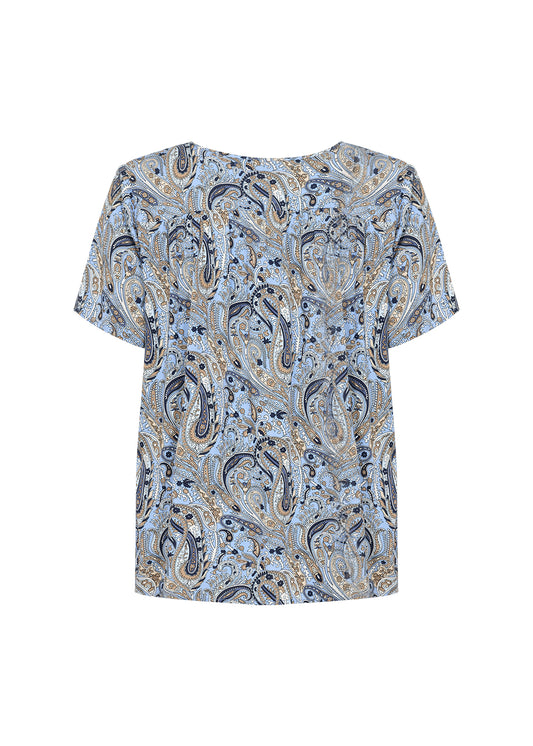 Blusenshirt SC-Pianna 1 hellblau gemustert