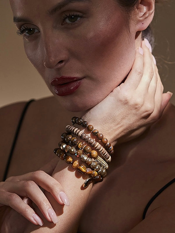 Armband Amelia brown/gold