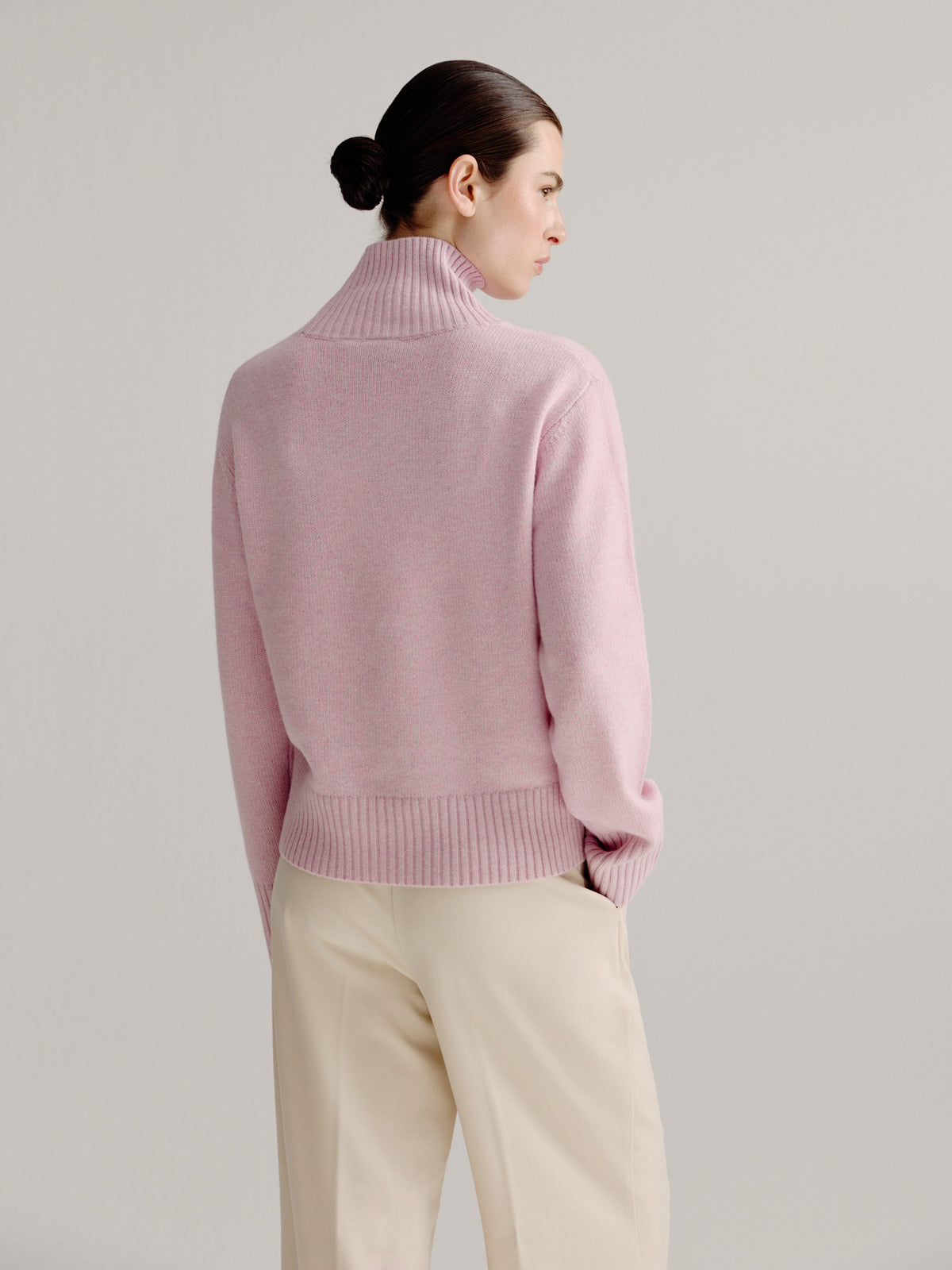 Rollkragenpullover Lena light pink