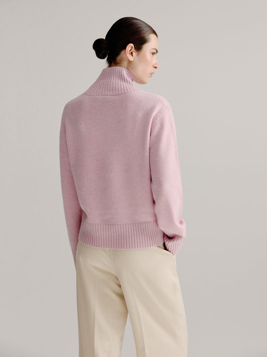 Rollkragenpullover Lena light pink