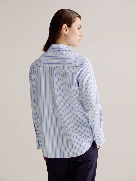Bluse Leonora light blue stripe