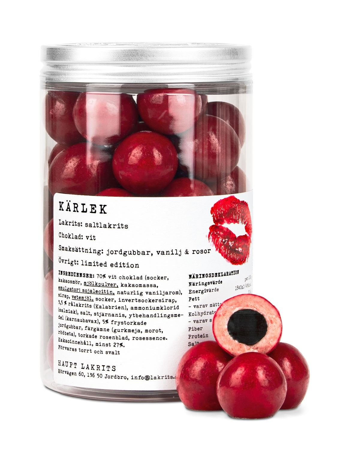 Pralinen KÄRLEK Rosen-Erdbeere