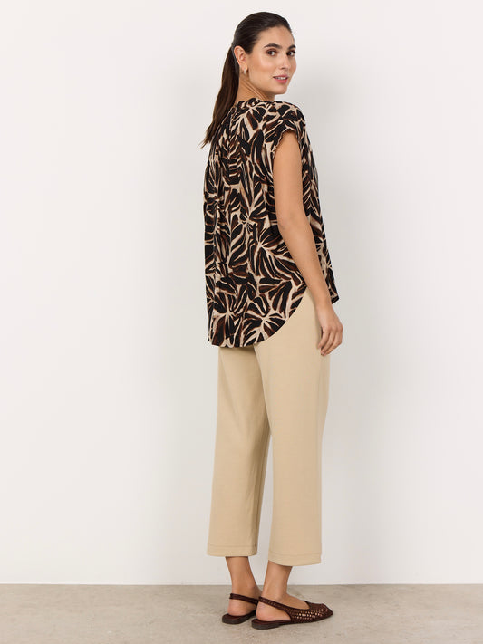 Blusenshirt SC-Roksana 2 braun gemustert