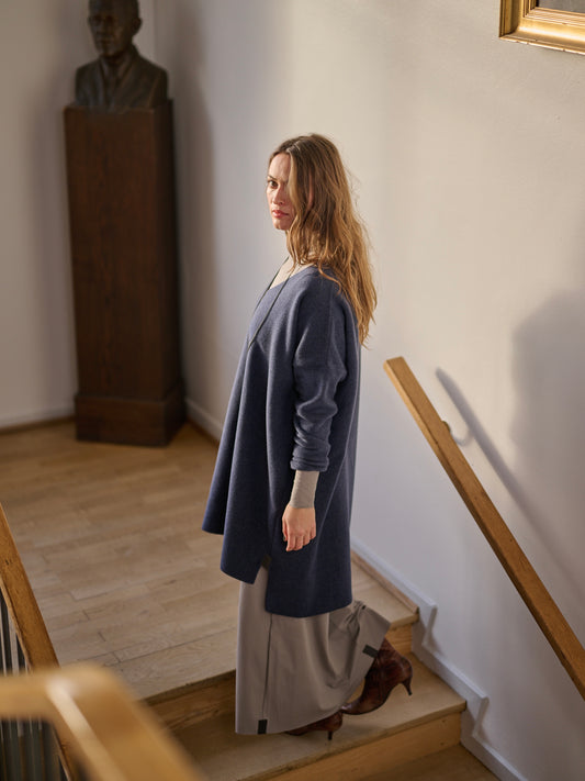 Fleece Tunika V-neck 1367, in 2 Farben