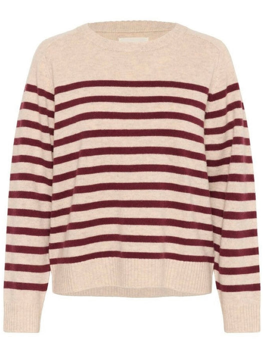 Pullover Niaka PW tawny port stripe