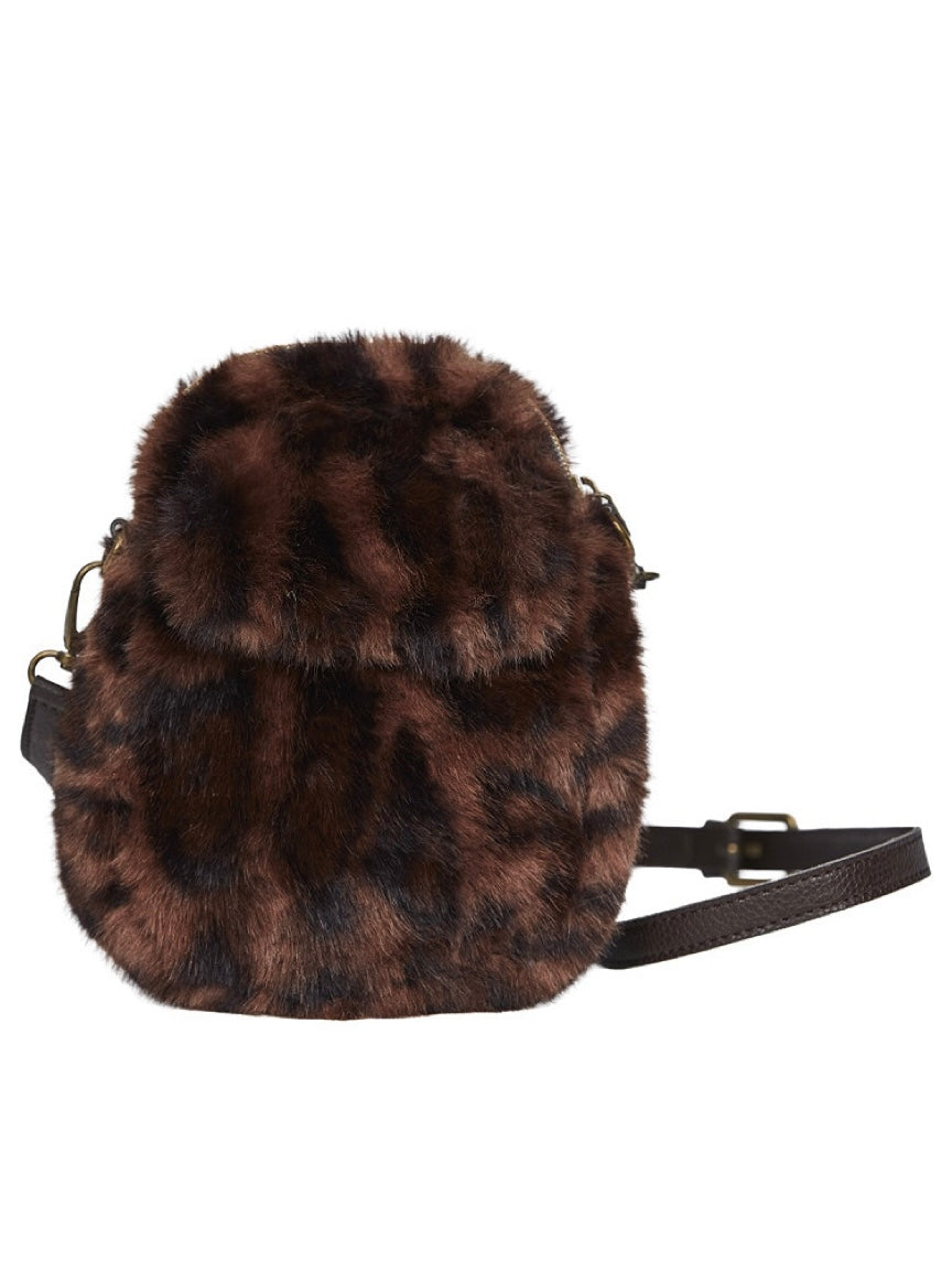 Mini Schultertasche Ayla Leo dark brown