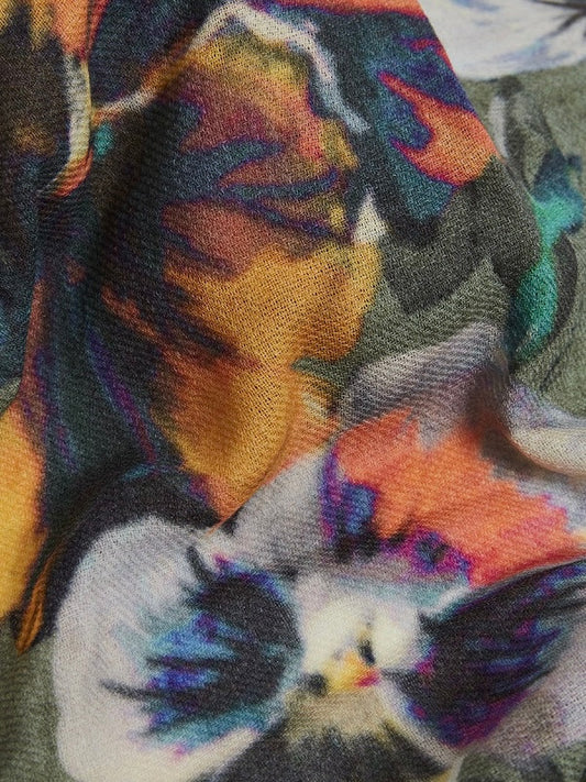 Wollschal Emery khaki mix