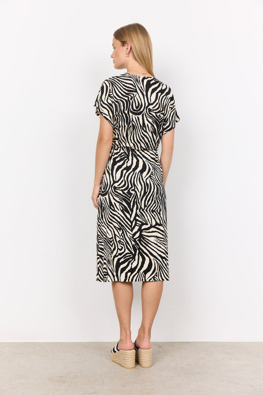 Kleid SC-Marica AOP 290 schwarz/creme