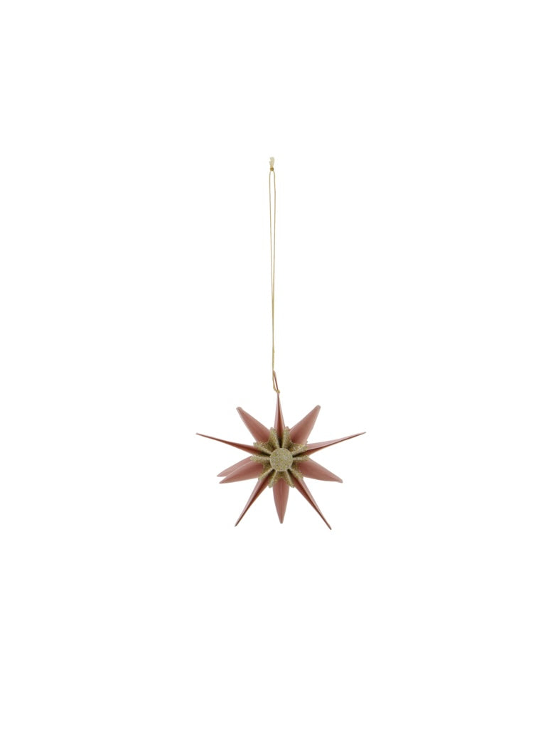 Weihnachtsanhänger 6er Set HDStari rosé 8cm