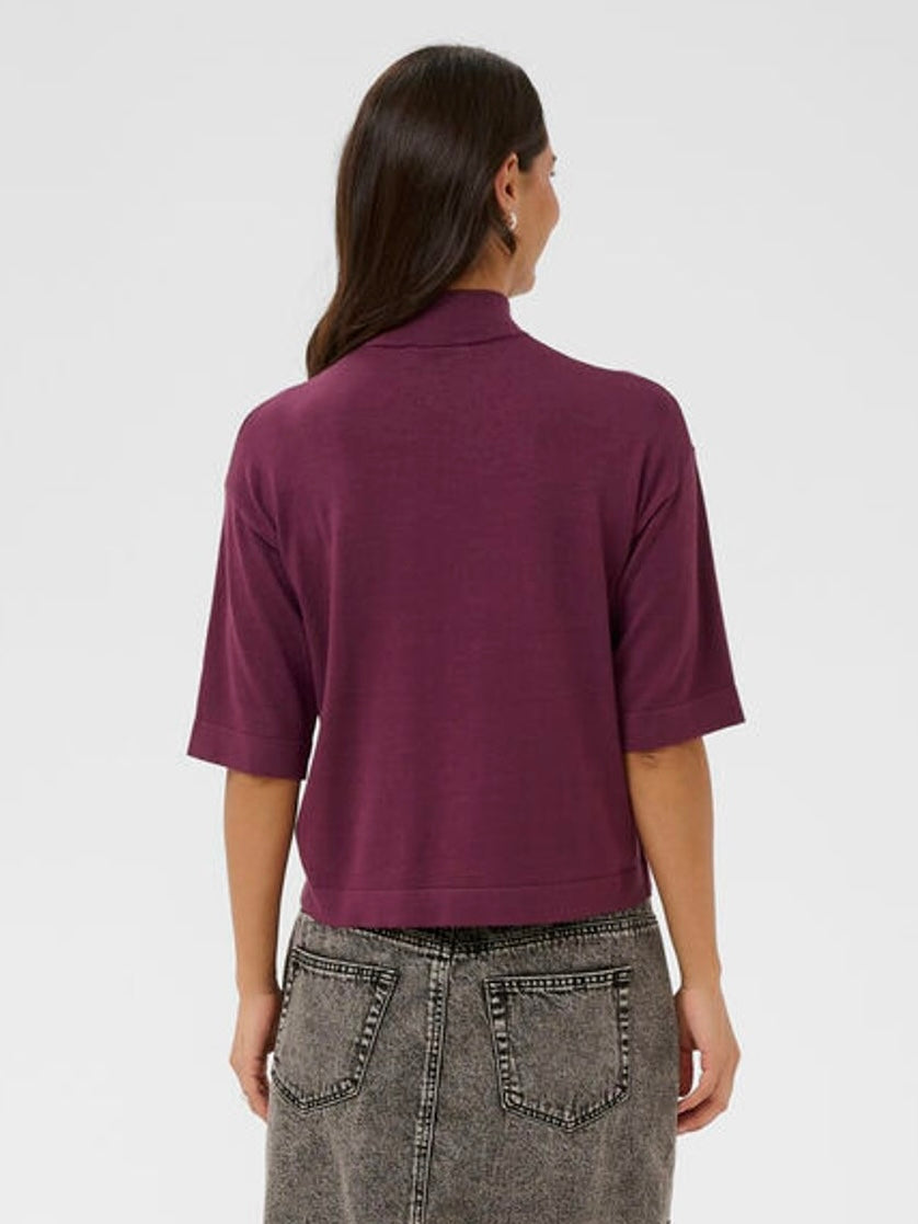 Pullover Lizza KA turtleneck mauve wine