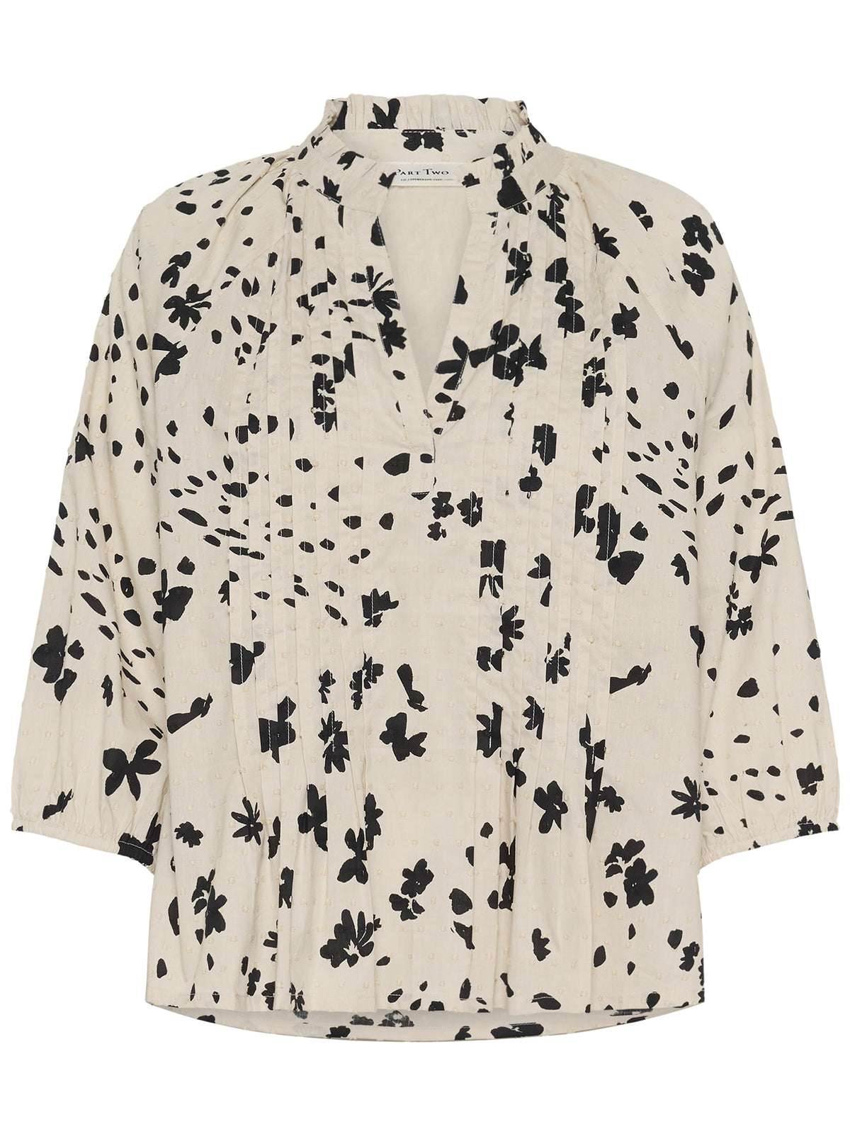 Blusenshirt Aletta PW black flower