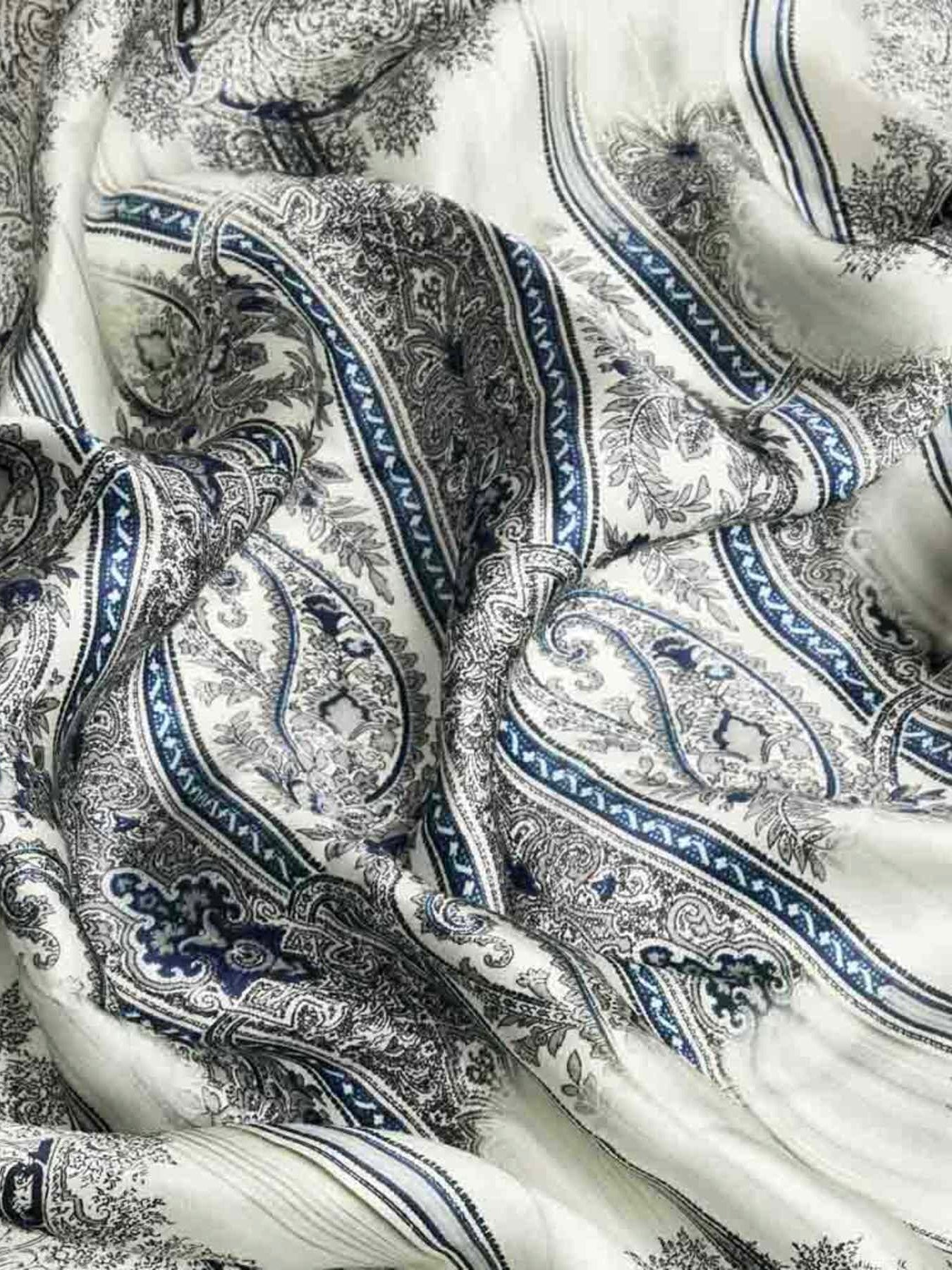 Seidenschal Beate TT navy