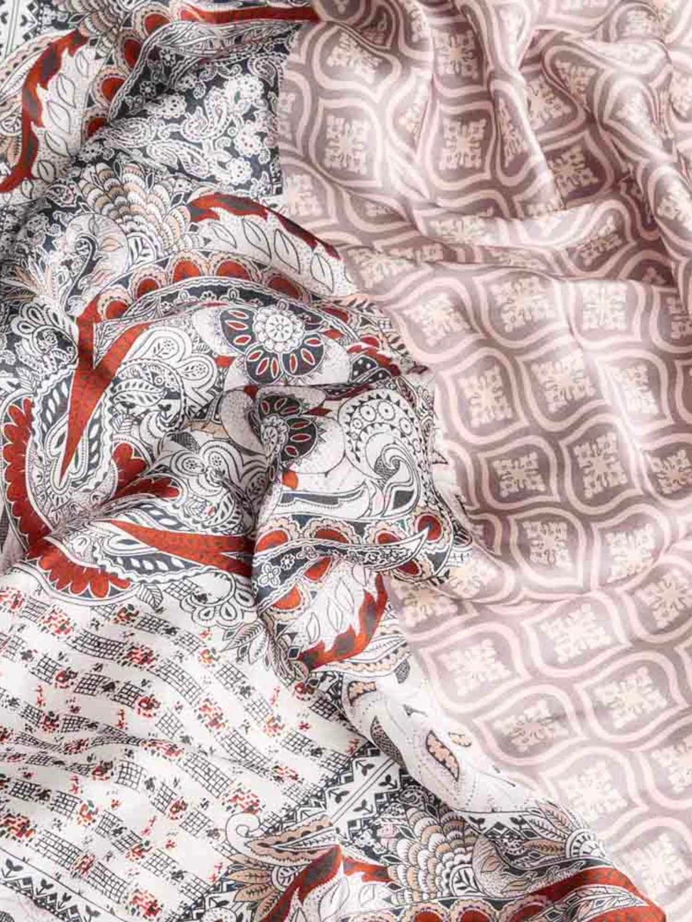 Seidenschal Bethany TT unique rosé