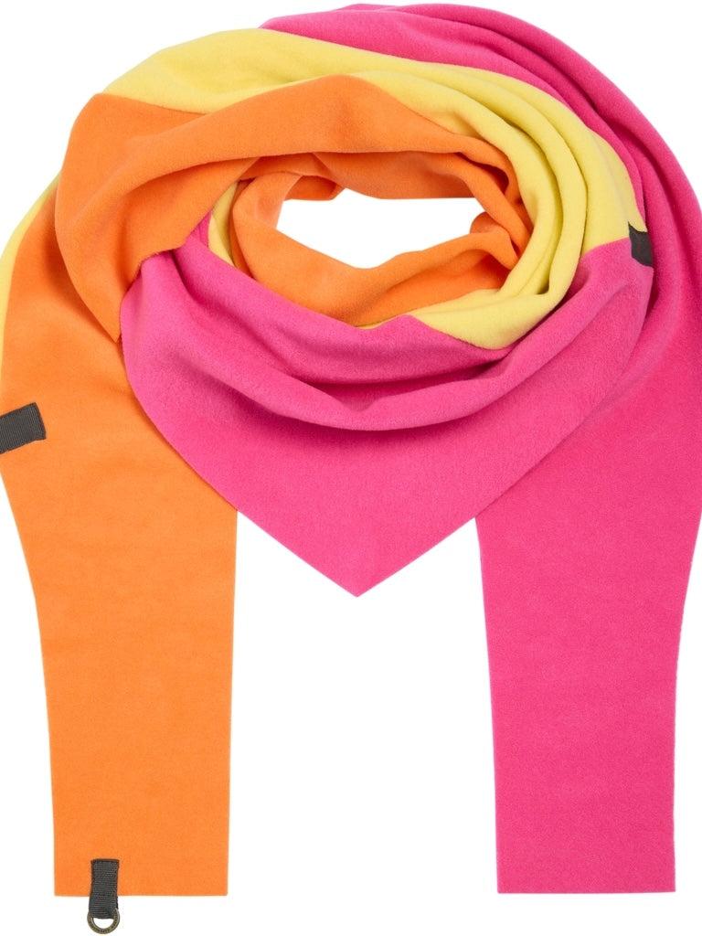 Fleece Schal TRIANGLE PATCH NW 4100 pink/orange/yellow