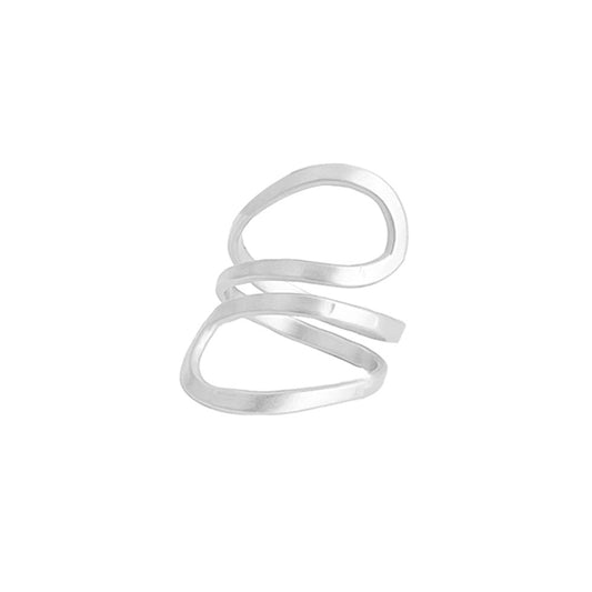 Ring Bay Big Twist Open, in silber und gold