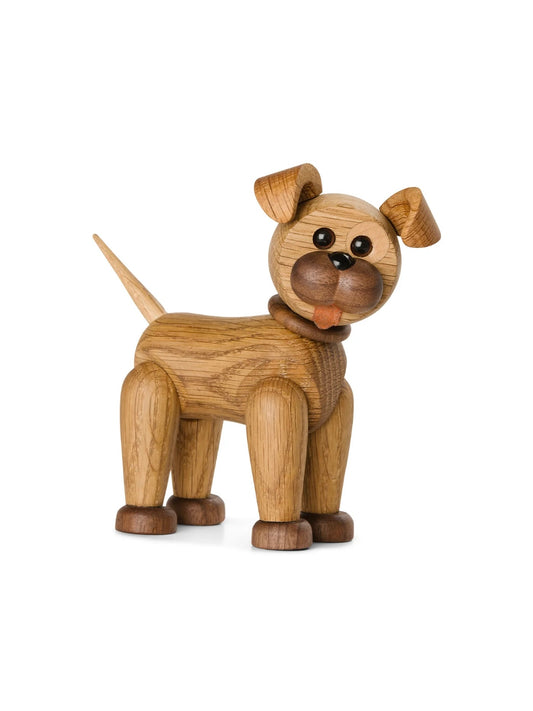 Holzfigur Happy Dog