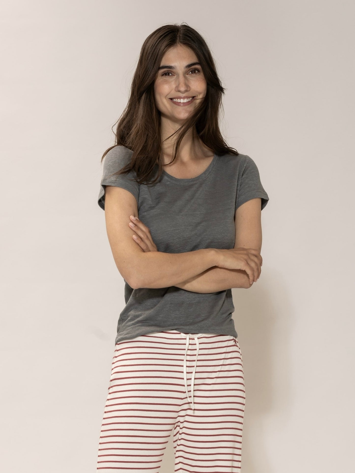 Leinenshirt Lotta silver pine