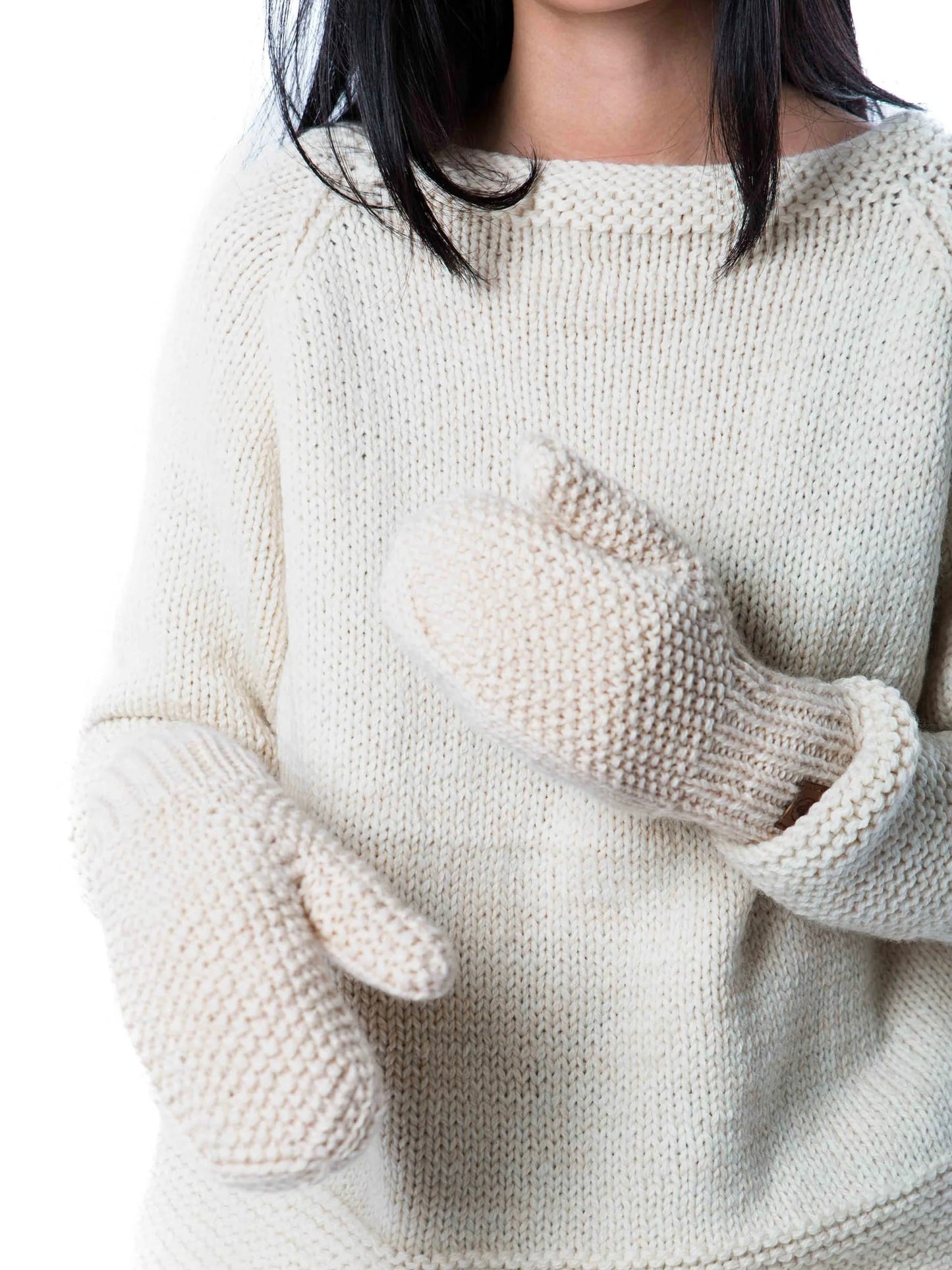 Strickfäustlinge Alrune cream