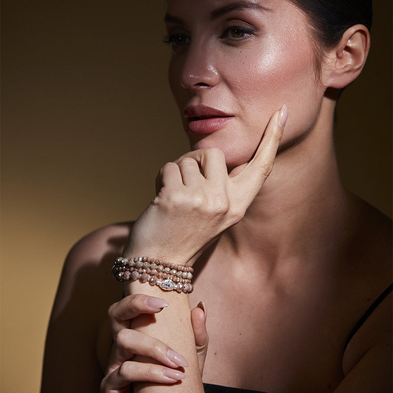 Armband Scarlet rose/silver