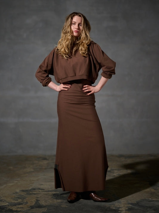 Jerseyrock lang 73012 chocolate