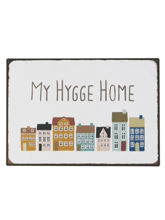 Metallschild My Hygge Home