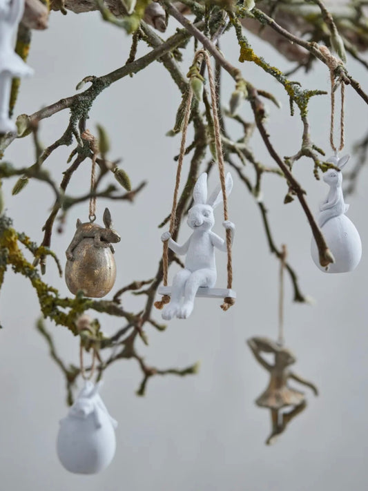 Deko Osteranhänger Semina 7,2cm weiß