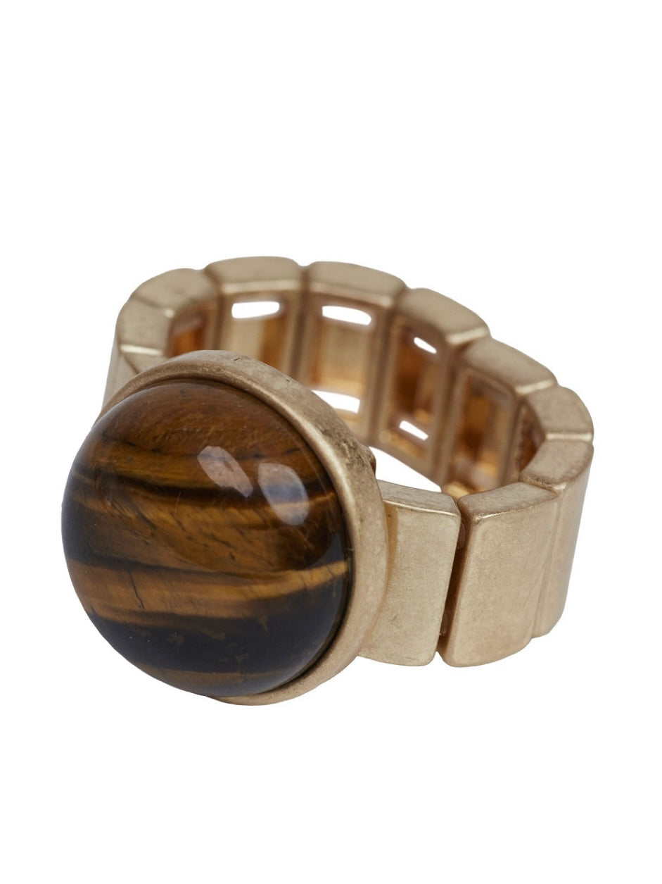 Ring Elva gold/braun