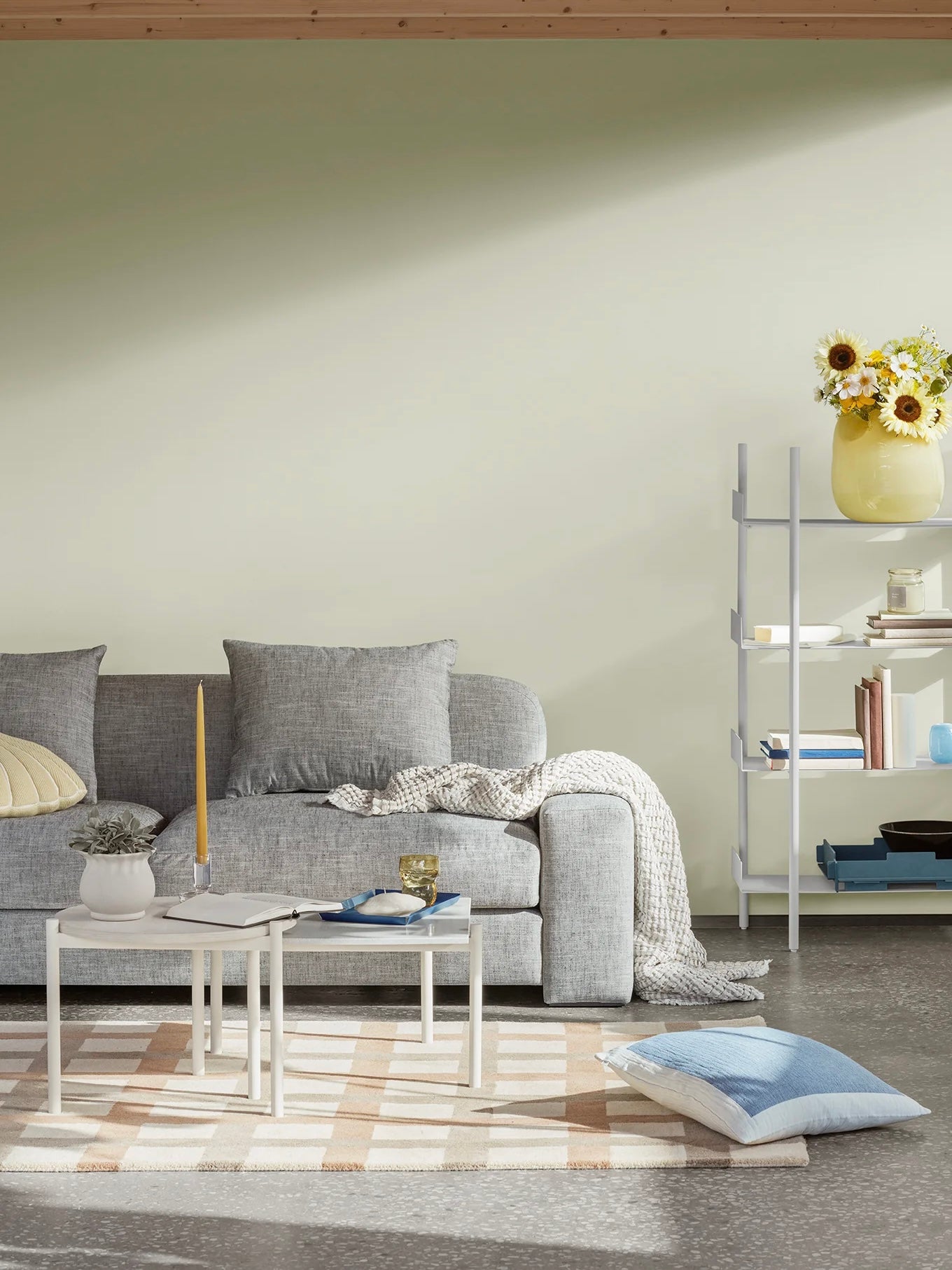 Stabkerze Smooth H38/ø2,2cm airblue