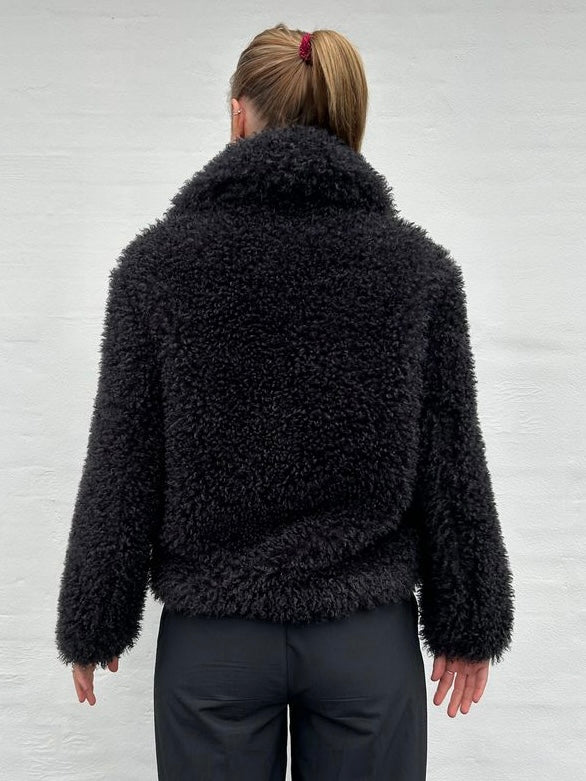 Webpelzjacke Paula anthrazit