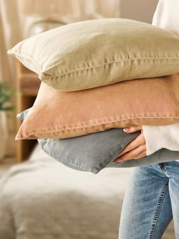 Dekokissen Leinen camel 50x50cm