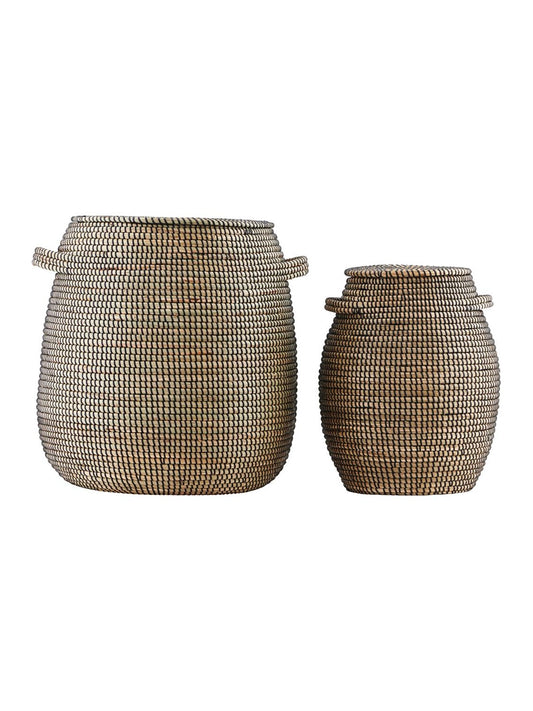 Flechtkorb HDEffect schwarz/natur, in 2 Größen