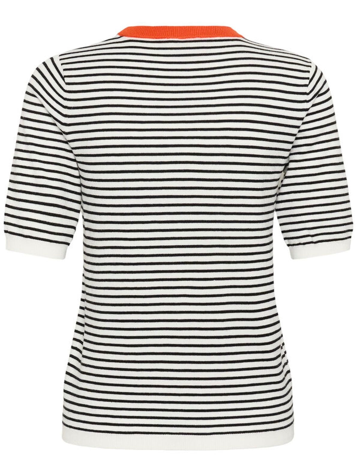 Pullover Lizza KA narrow striped chalk/black orange
