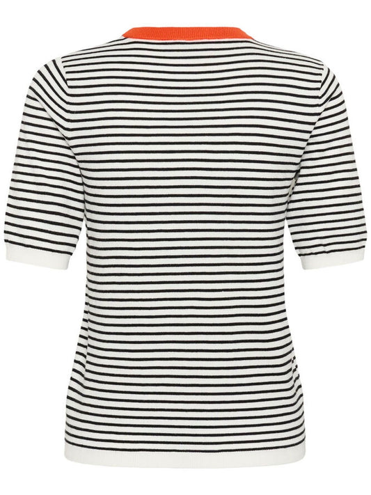 Pullover Lizza KA narrow striped chalk/black orange