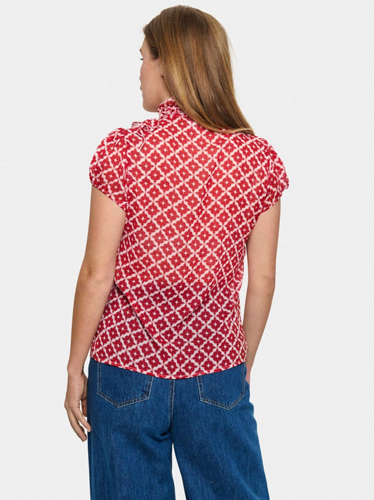 Bluse Lilja SZ Crinkle Maroc Tiles red