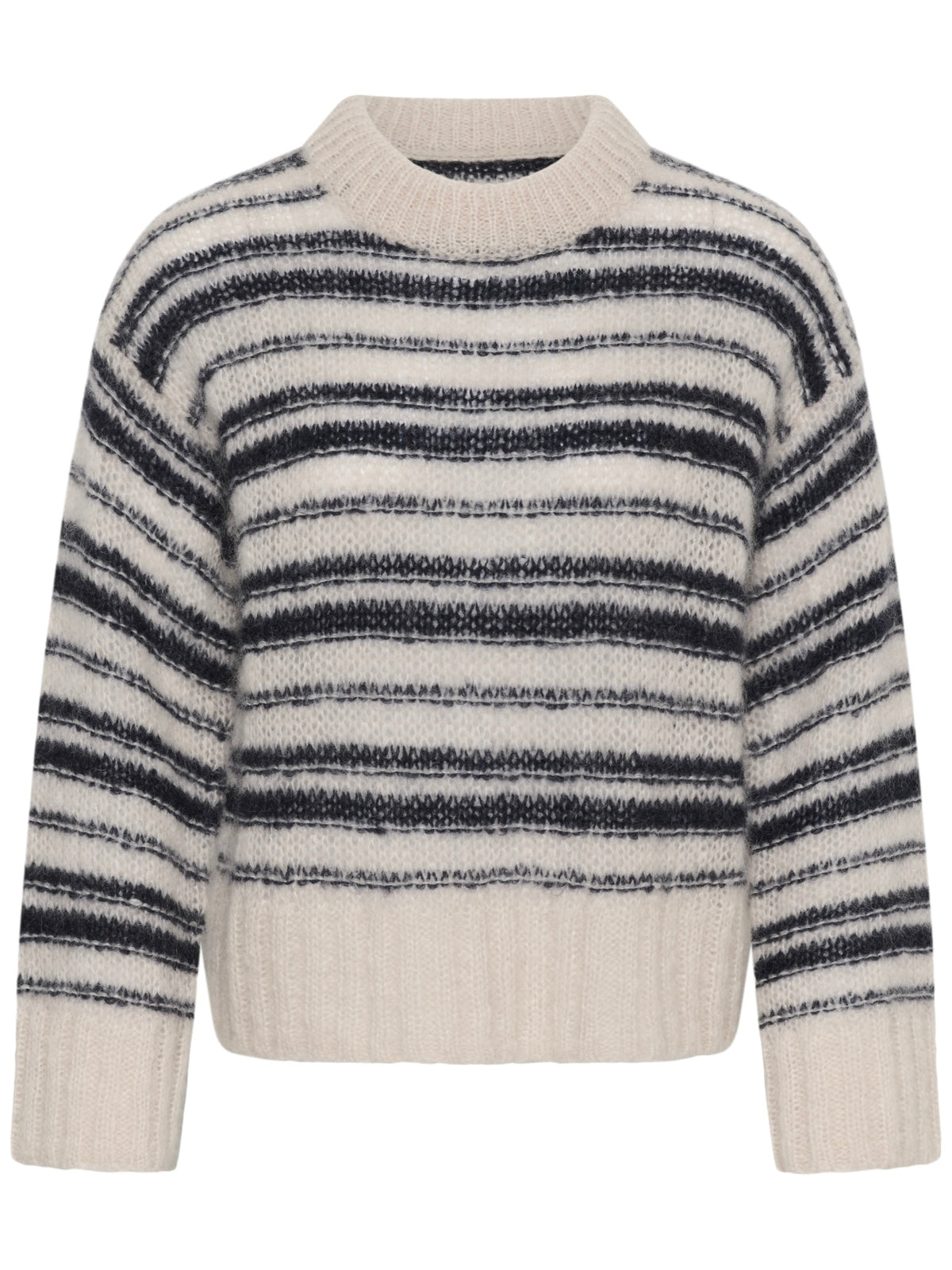 Mohairpullover Sille PW navy/whitecap gray stripe