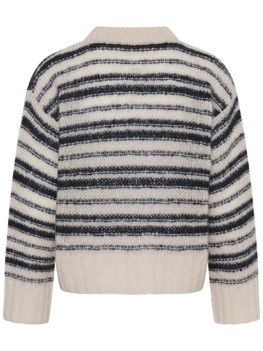 Mohairpullover Sille PW navy/whitecap gray stripe