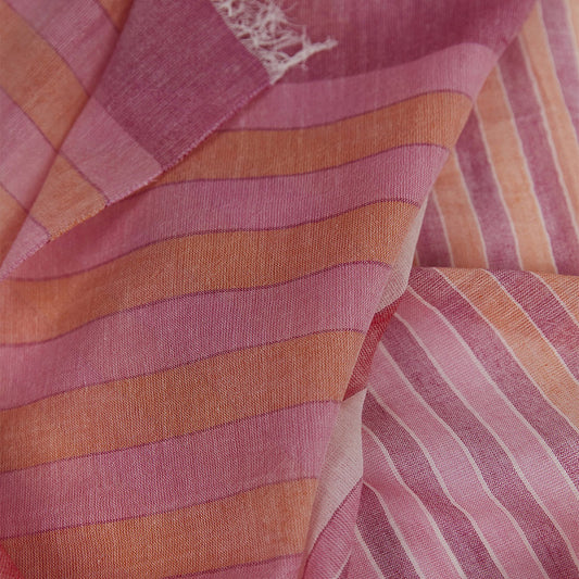 Modeschal Layla rot/pink gestreift