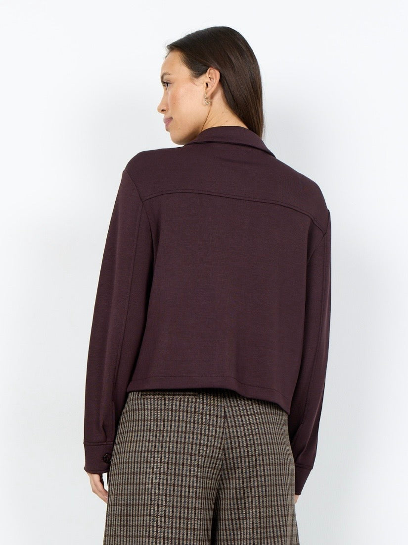 Sweatjacke SC-Banu 337 chocolate plum